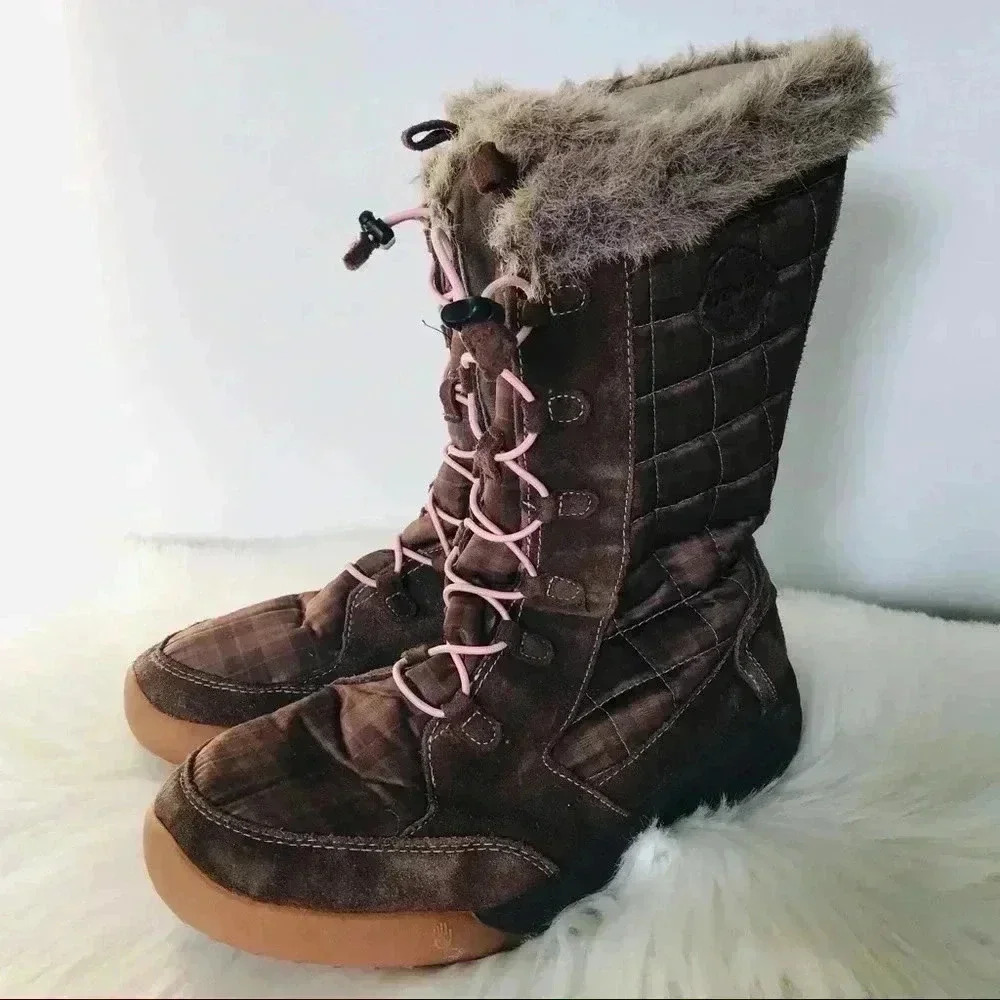 Teva Waterproof Winted Boots Shoes Faux Fur Sz 6
